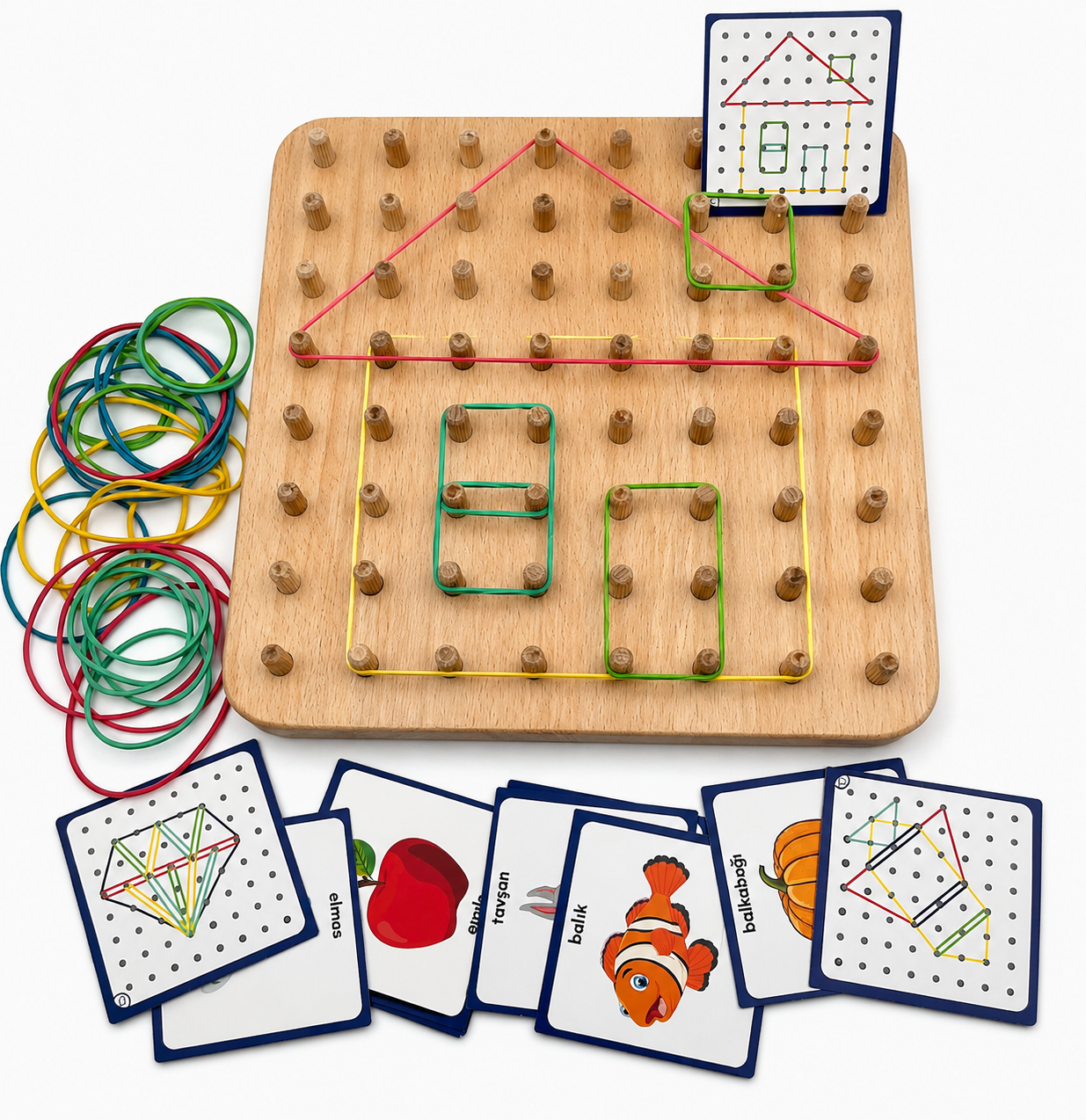 Geoboard / Lastik Geçirme Çocuk Oyuncağı