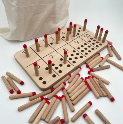 Montessori Ahşap Sayı Öğrenme ve Sayma Oyuncağı