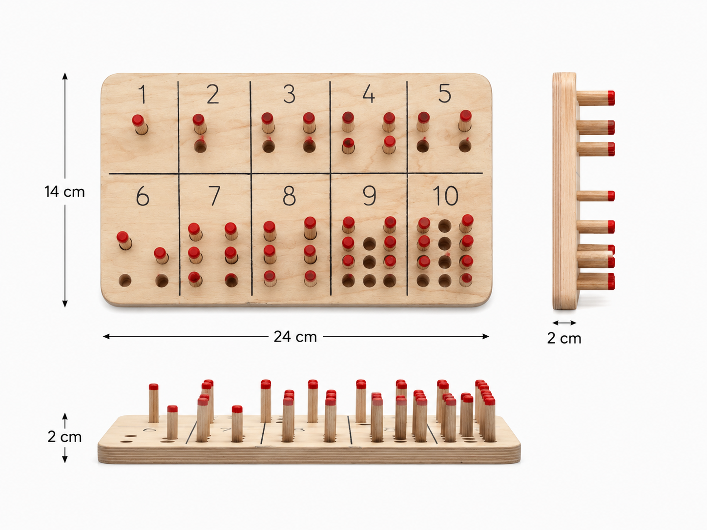 Montessori Ahşap Sayı Öğrenme ve Sayma Oyuncağı - Görsel 5
