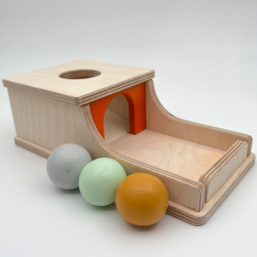Montessori Süreklilik Kutusu, Pastel Renkli Toplar, Eğitici Ahşap Oyuncak