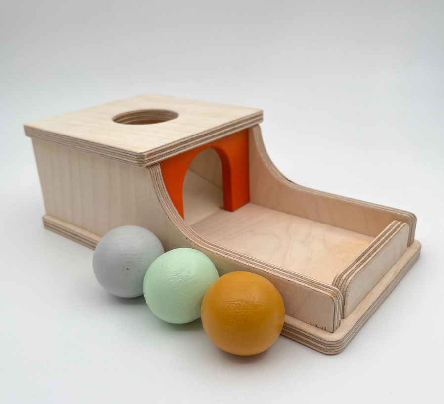 Montessori Süreklilik Kutusu, Pastel Renkli Toplar, Eğitici Ahşap Oyuncak