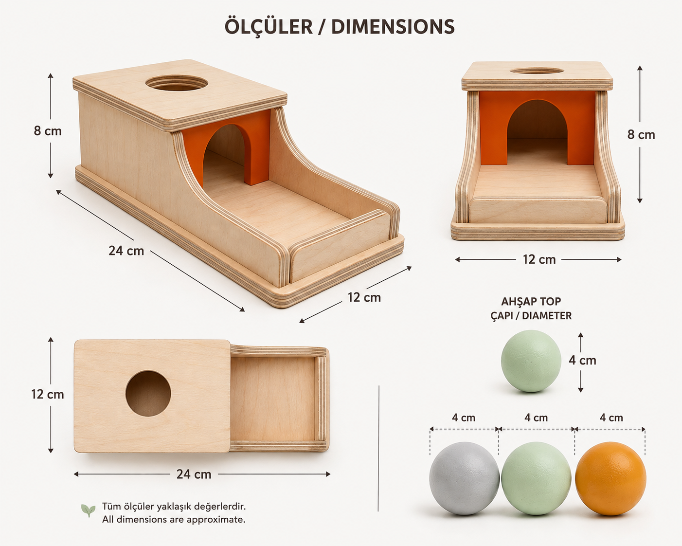 Montessori Süreklilik Kutusu, Pastel Renkli Toplar, Eğitici Ahşap Oyuncak - Görsel 5